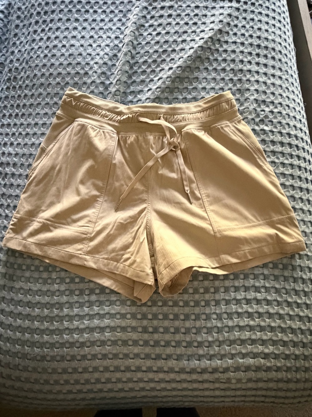 lululemon athletica Beige Drawstring Athletic Shorts